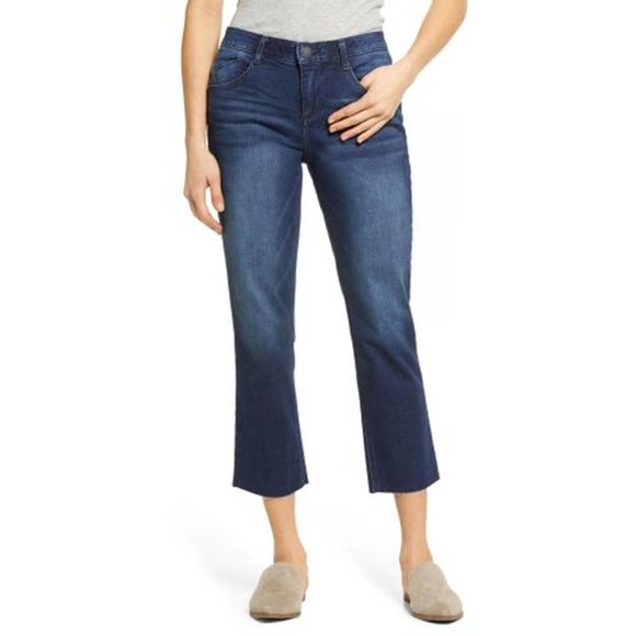 Wit & Wisdom Jeans Wit Wisdom Absolution Luxe Touch Girlfriend Crop Jeans In In Indigo Sz 2